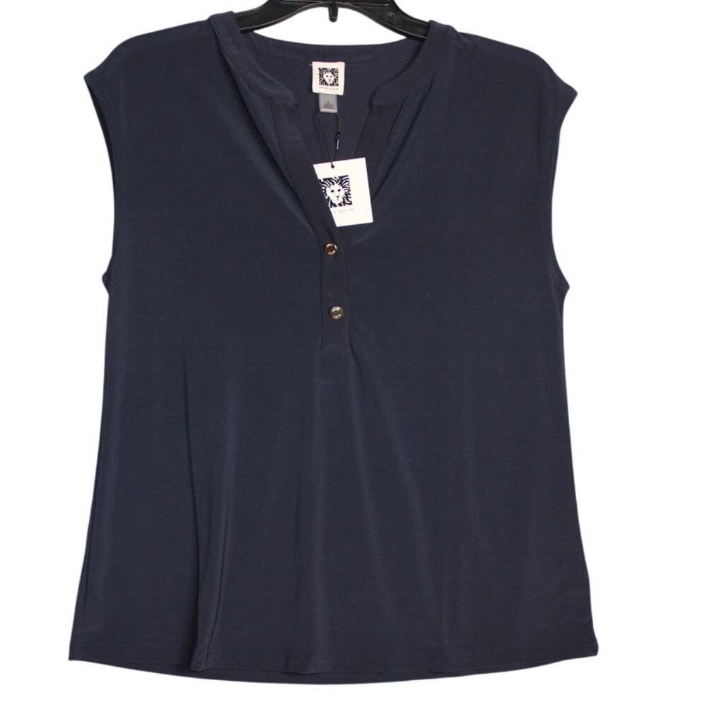 Anne Klein NWT Size Small Navy Tank Sleeveless Blouse